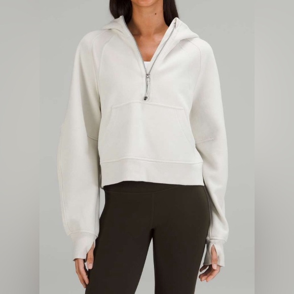lululemon athletica Tops - NWOT Lululemon Scuba Oversized Half-Zip Hoodie Bone